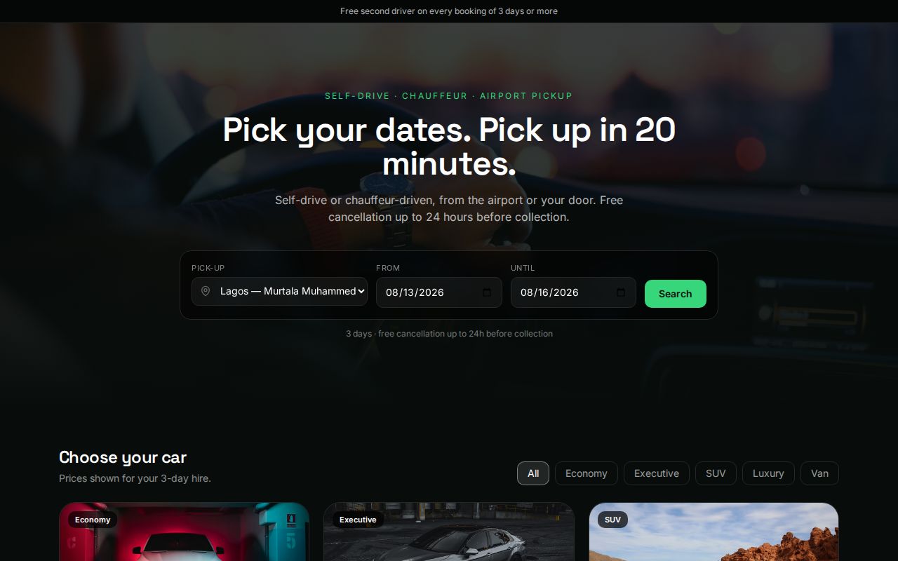 Car Rental & Hire storefront