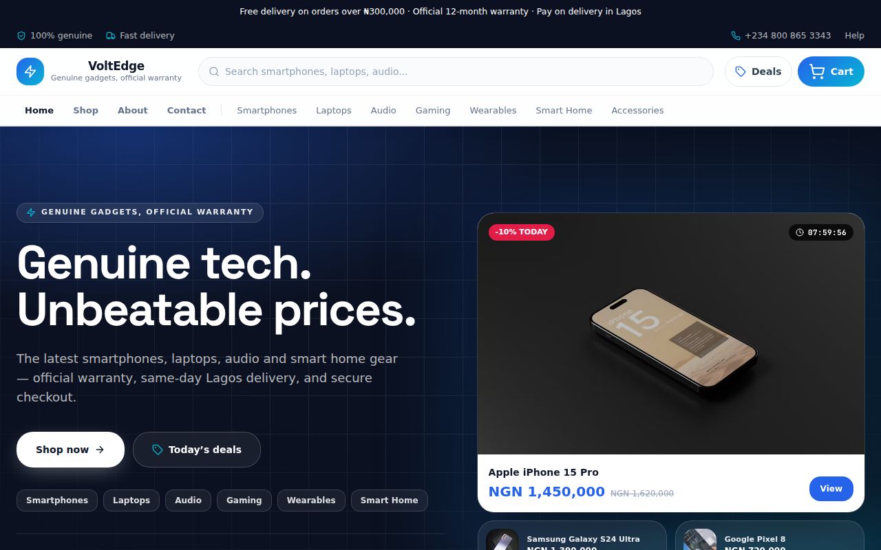 Electronics & Gadget Store storefront